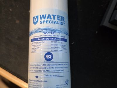 Water Specialist WS627B NSF Refrigerator Water Filter Replacement for Samsung DA29-00020B (3-Pack)