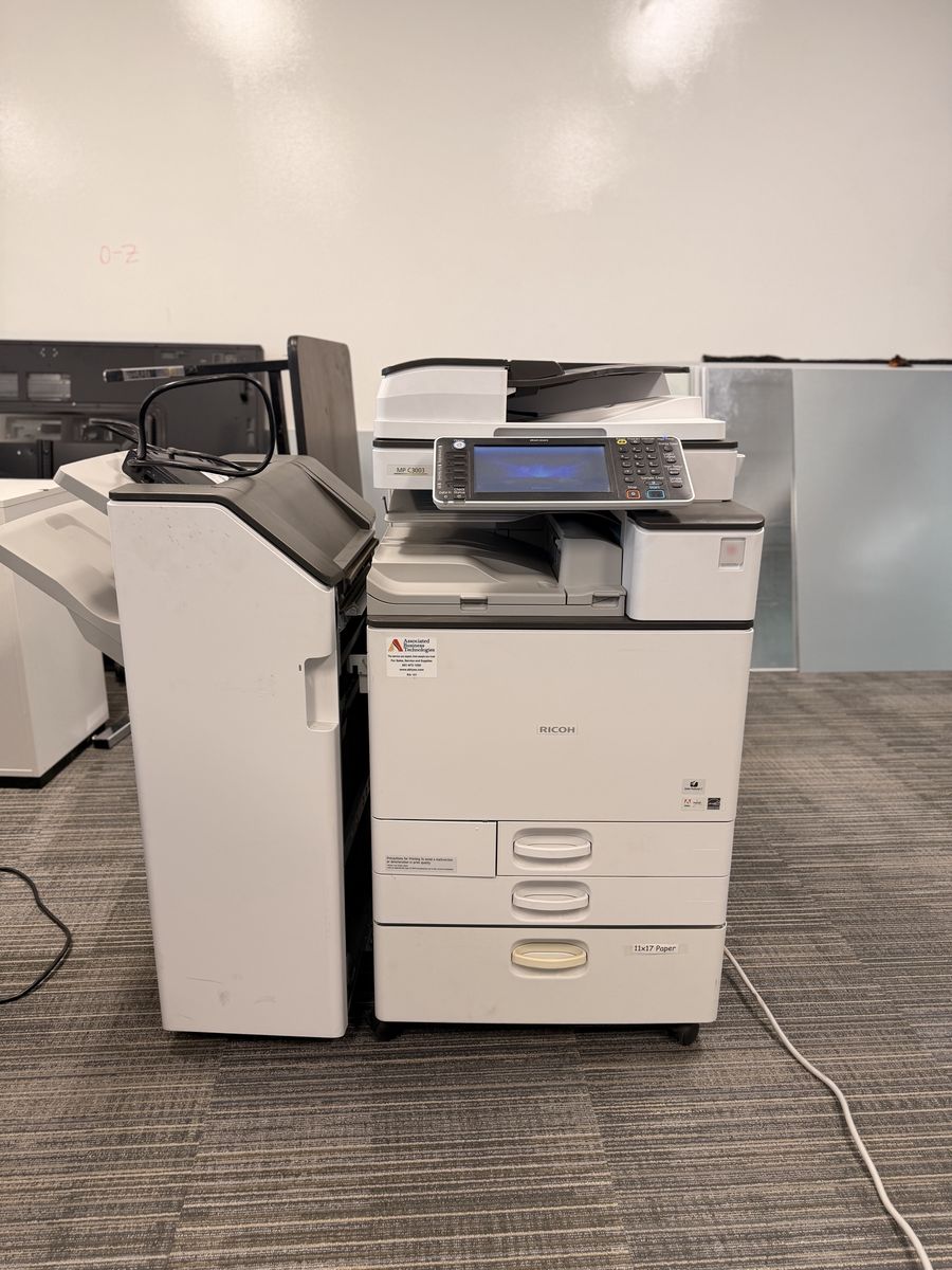 Ricoh MP C3003 Color Office Copier/Printer/Scanner — Finisher, 11x17 Tray