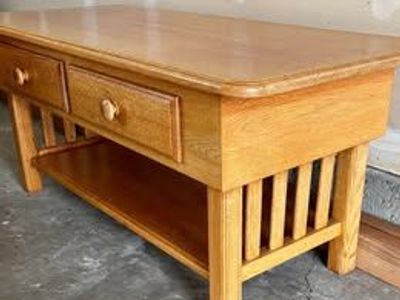 Vintage Mid Century Modern Solid Teak Coffee Table