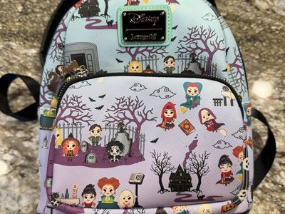 Disney Loungefly Hocus Pocus Chibi Characters Graveyard Mini Backpack