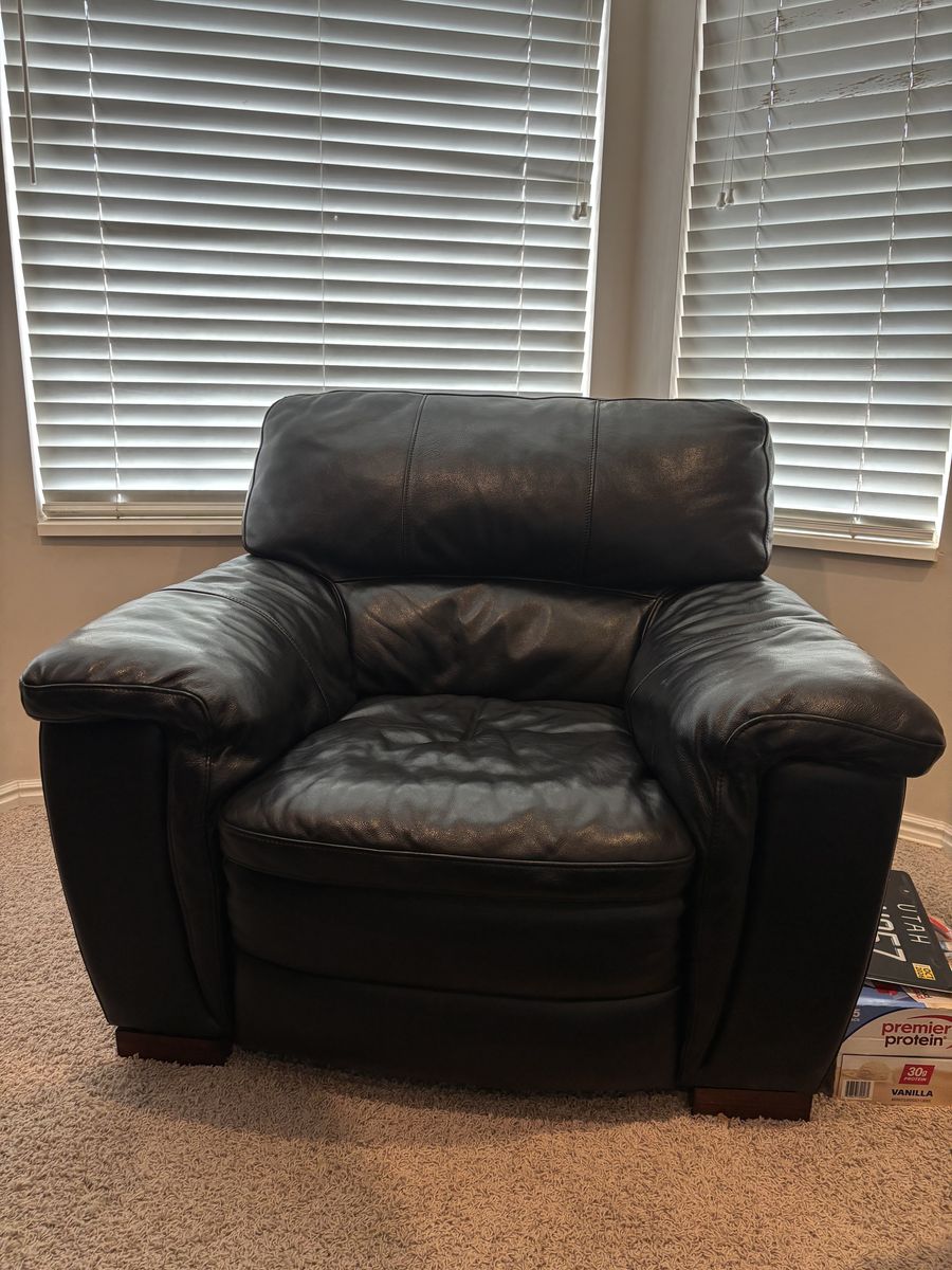Black Leather Loveseat
