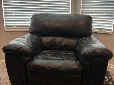 Black Leather Loveseat