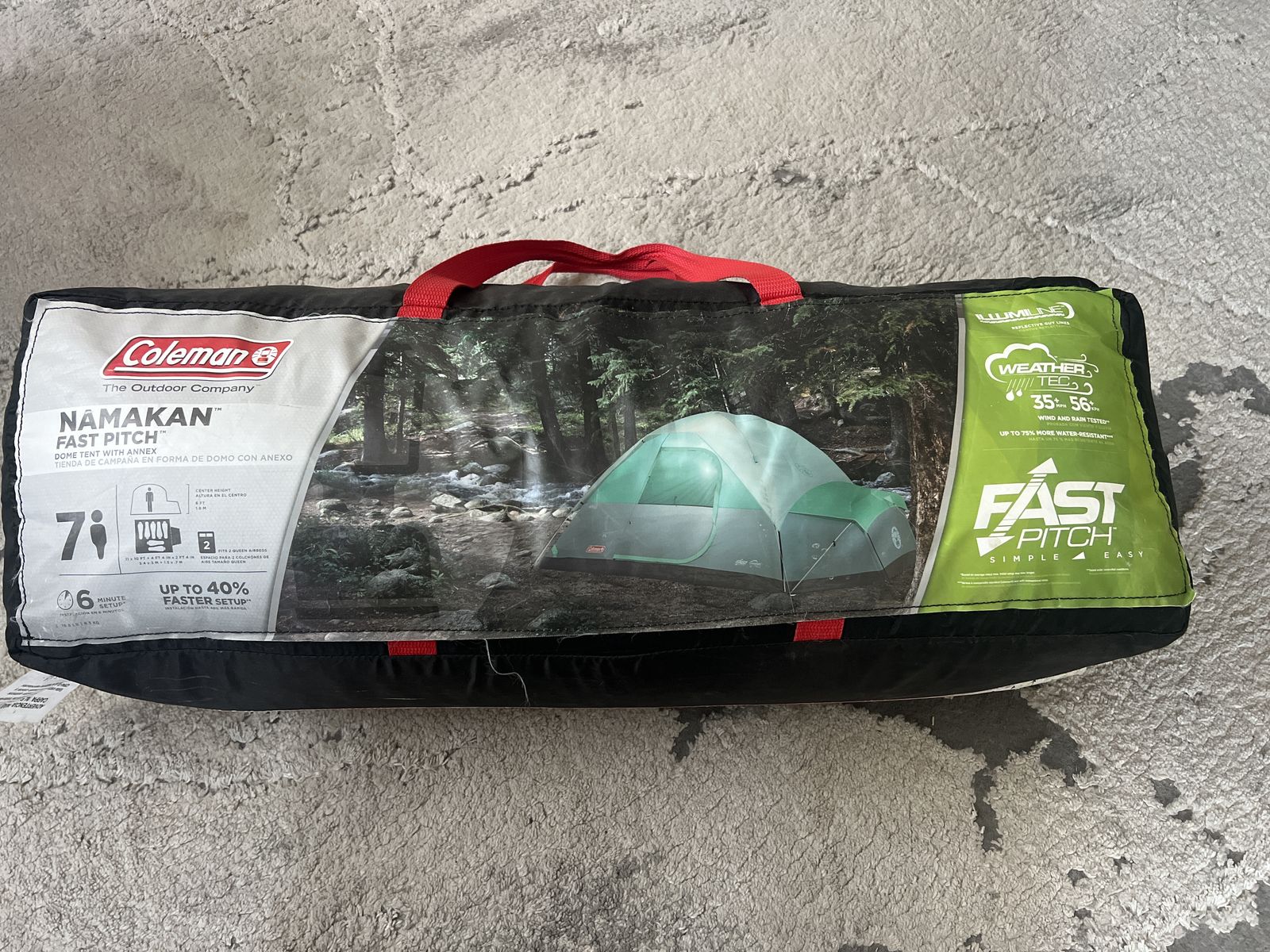 Coleman Namakan Fast Pitch 7-Person Dome Tent with Annex - WeatherTec, 40% Faster Setup