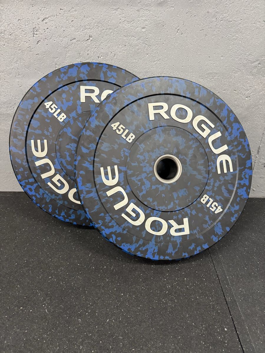 Rogue Fitness Fleck Bumper Plates - 45lb Pair