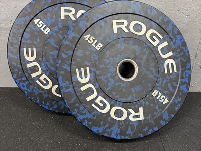 Rogue Fitness Fleck Bumper Plates - 45lb Pair