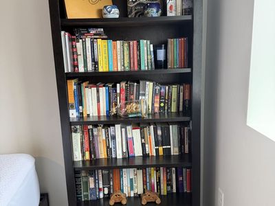 Large Wooden Black Book Case