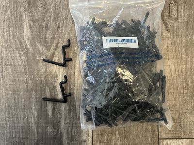 Black Plastic Pegboard Hooks Set