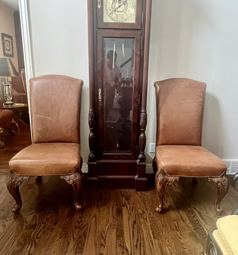 2 VINTAGE HIGH END LEATHER CHAIRS HIGH QUALITY
