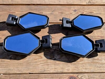 2 sets of Can-Am Like New OEM, Nylon Aluminum Side Mirrors (Sold In Pairs),