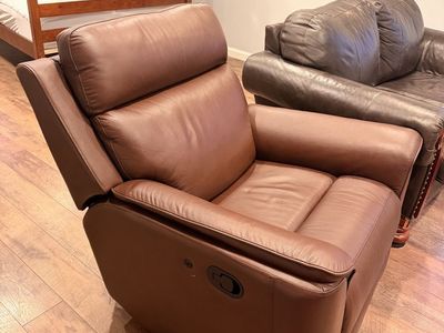 Brown Leather Recliner