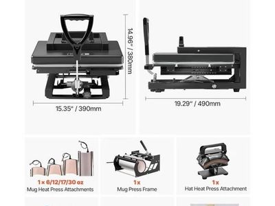 Vevor Heat Press 8 in 1 New in the Box