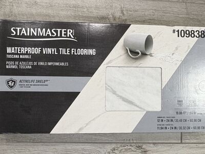 STAINMASTER Tuscana Marble Look 12 mil Waterproof Luxury Vinyl Tile Flooring