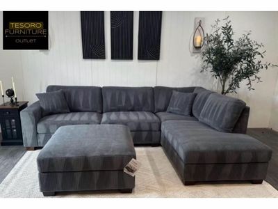 CORDUROY ARTESIA SECTIONAL WE OFFER DELIVERY