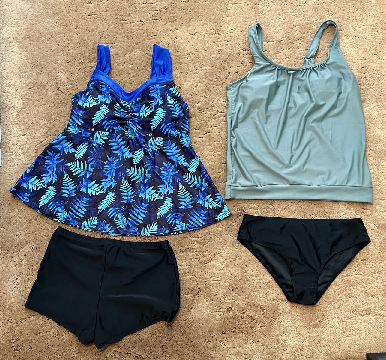 Women's 2-Piece Tankini Swimsuit Set: Large