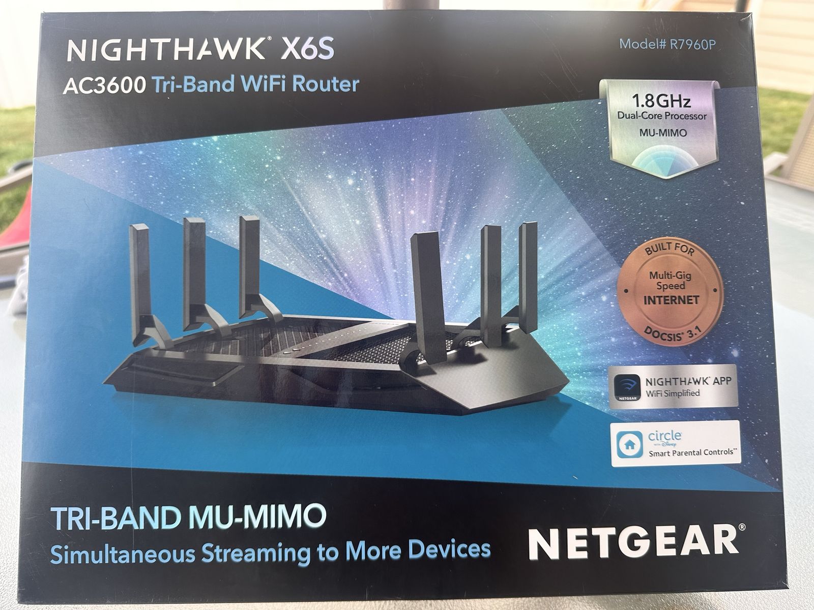 NETGEAR Nighhawk X6S AC3600 Tri-Band WiFi Router Model R796P