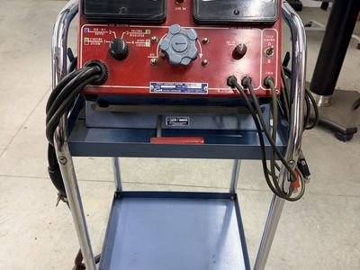 Vintage Sun Electric Volt-Ampere Tester VAT-28 w/ Original Rolling Cart - FULLY FUNCTIONAL