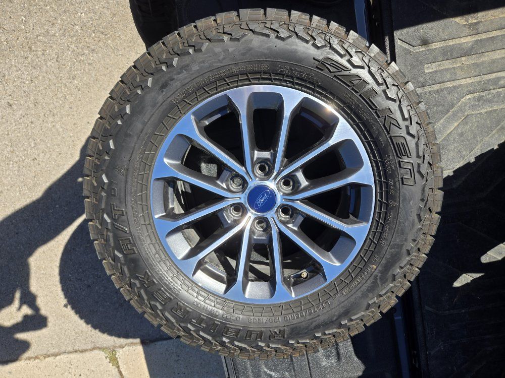 Set of 4 Ford Factory Wheels with Falken rubitrek A/T Tires LT275/65R18