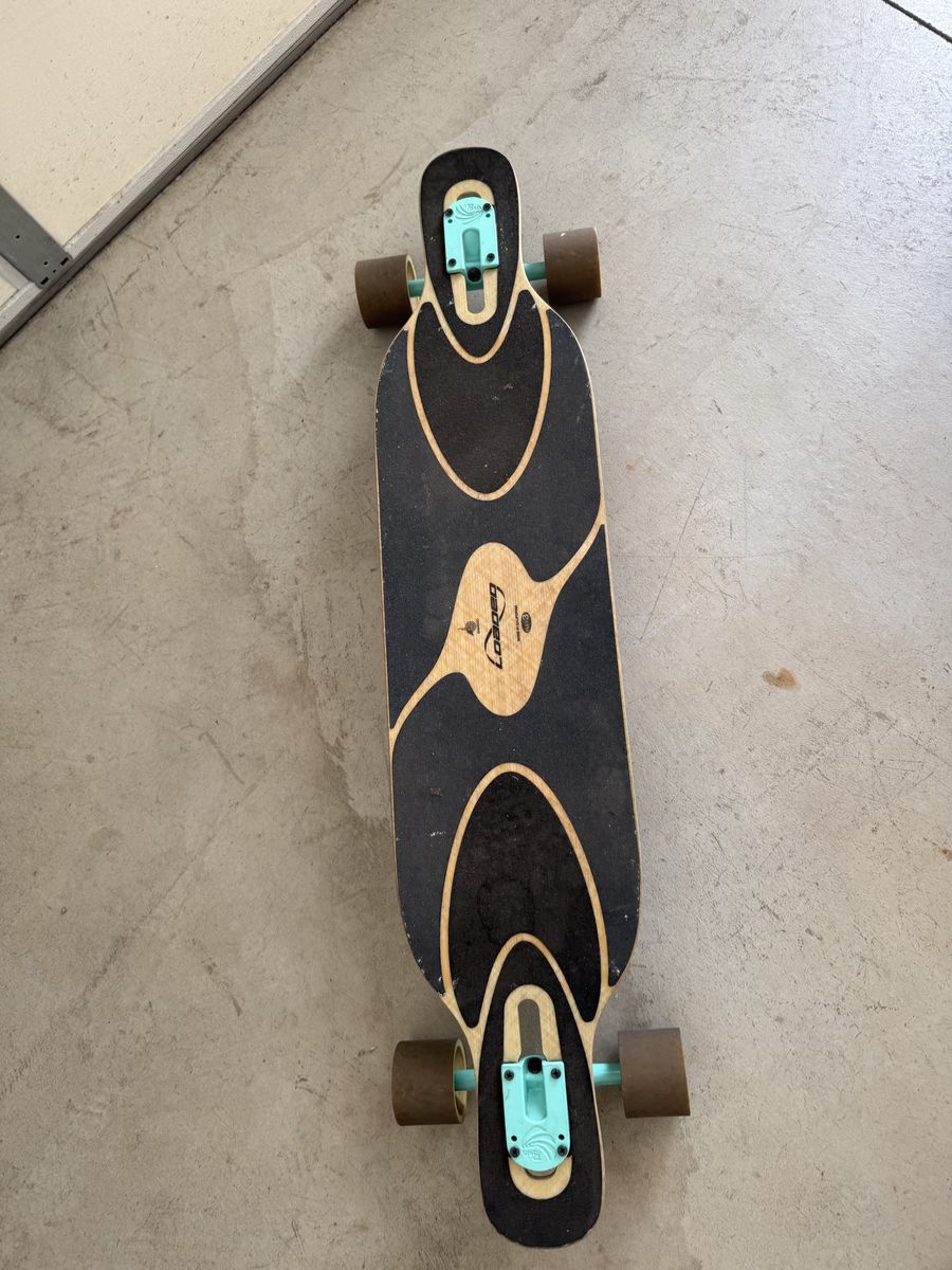 Loaded Dervish Sama Longboard Skateboard Paris Trucks Black/Aqua Flex 3