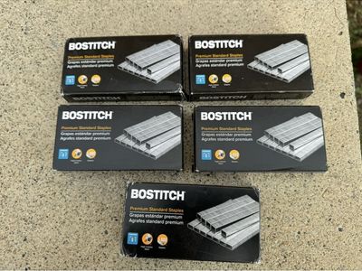 Bostitch Premium Standard High Carbon Steel Staples, 5,000 Count (Lot of 5 Boxes)