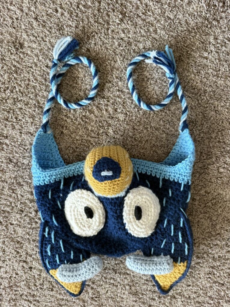 Adult Knitted 3D Bluey Hat