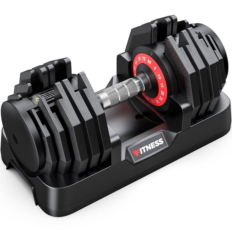 IFITNESS 80lb Adjustable Dumbbell Weight System - 16-in-1 Professional Fitness
