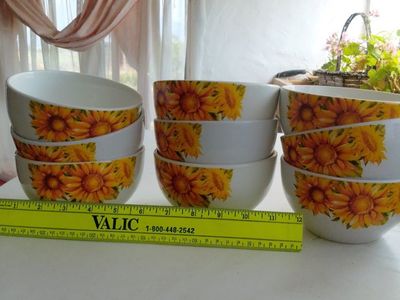 Sunflower ceramic bowls