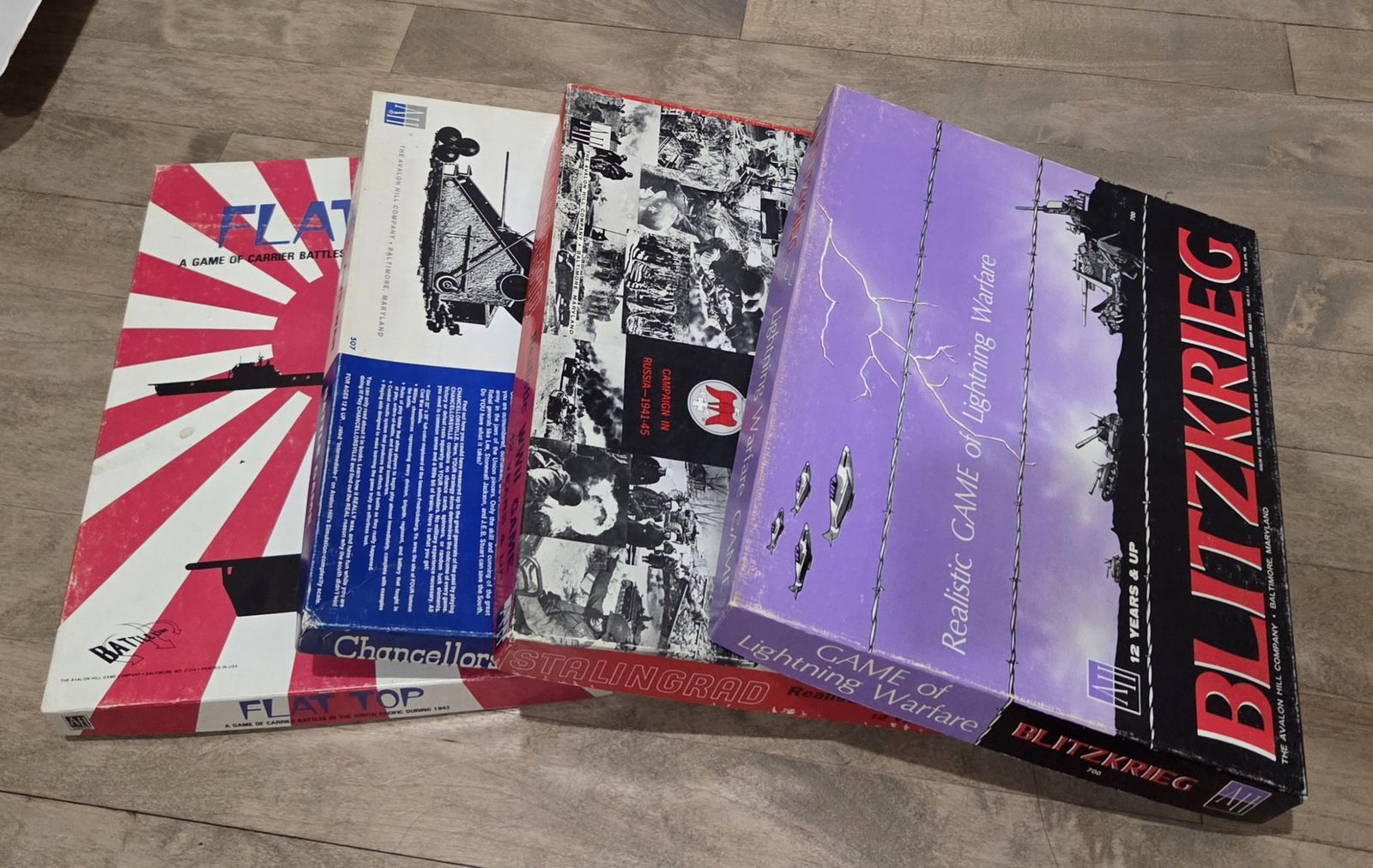 War Games WWII Avalon Hill Boxed Board Game LOT of 4
