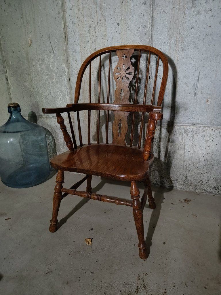 Tell City Chair Company Solid Oak Arm Chair