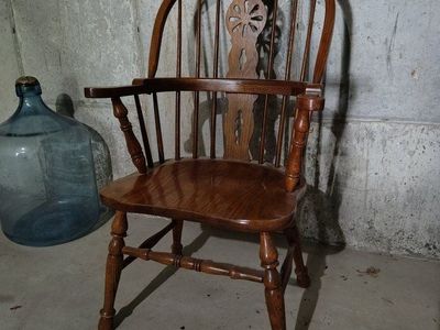 Tell City Chair Company Solid Oak Arm Chair