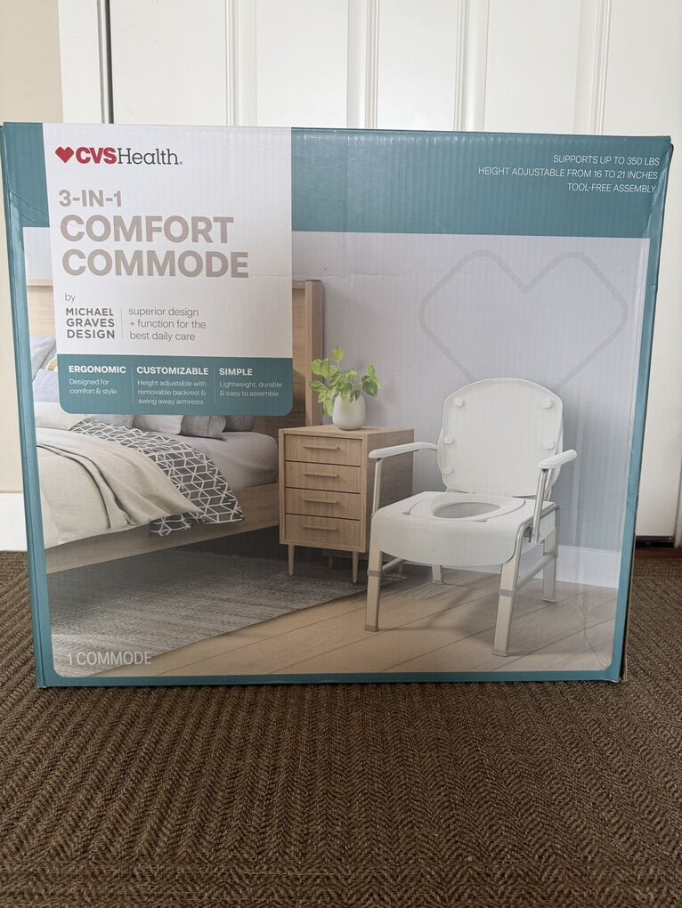 BNIB Micheal Graves Design 3-in-1 Comfort Commode