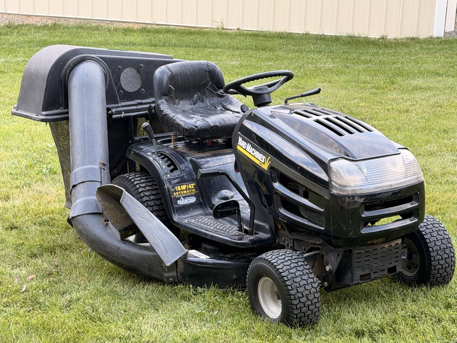 Yard Machines 42" 18 HP Riding Lawn Mower with Twin Bagger