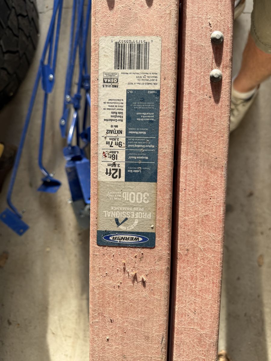 12' tall Werner Professional ladder