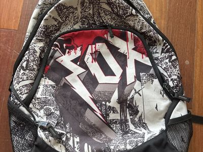 Fox Racing Black & White Graphic Backpack - Used Condition, One Size