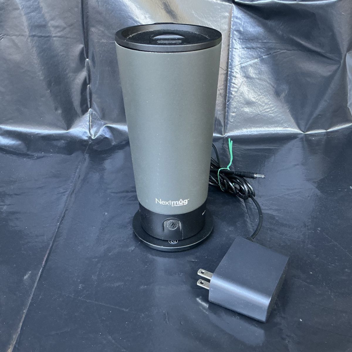 Nextmug Self-Heating Coffee Mug & Charging Coaster - Gray, Keeps Drinks Hot for Hours