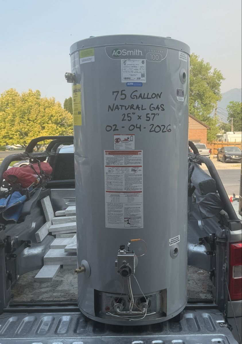New 75 Gallon Water Heater