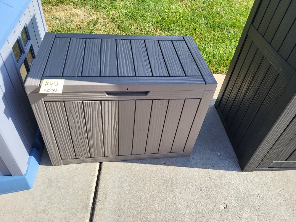 50gal Outdoor Storage Deck Box 
Beige/Gray