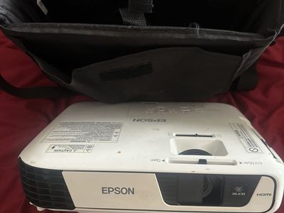 Epson Projector with HDMI - White, Portable with Carry Case