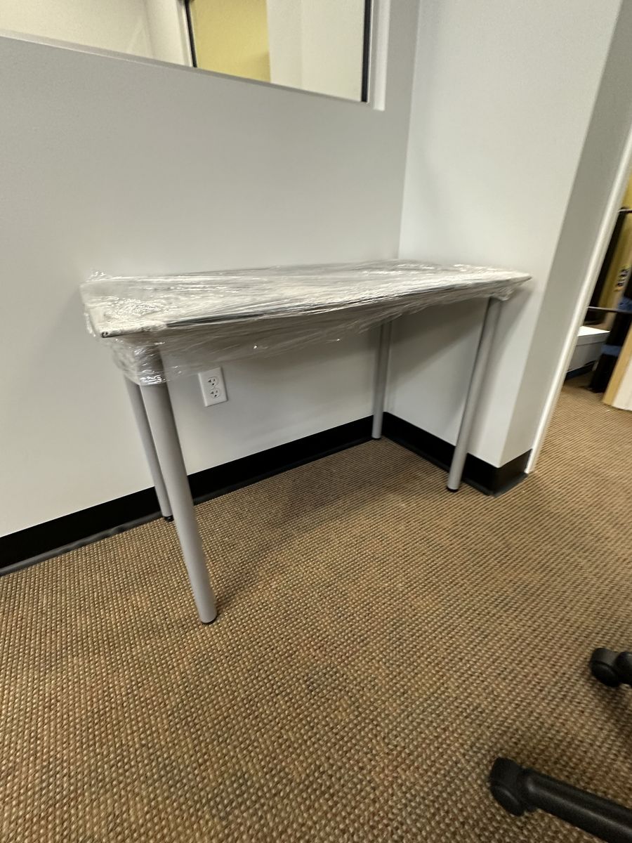 Black Modern Glass Office Desk (approx. 40" x 20" x 29")