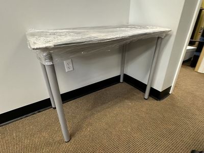 Black Modern Glass Office Desk (approx. 40" x 20" x 29")