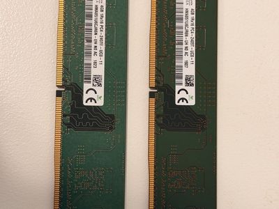 SK hynix 8GB (2x4GB) DDR4 2400MHz PC4-2400T Desktop RAM Modules