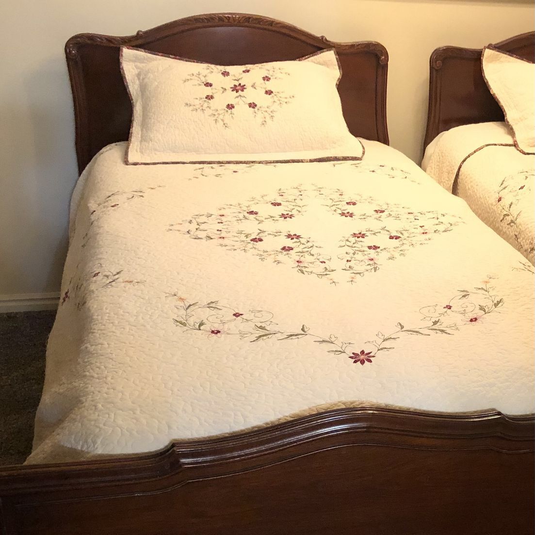 BED FRAME, HEADBOARD,FOOTBOARD, BOX SPRING