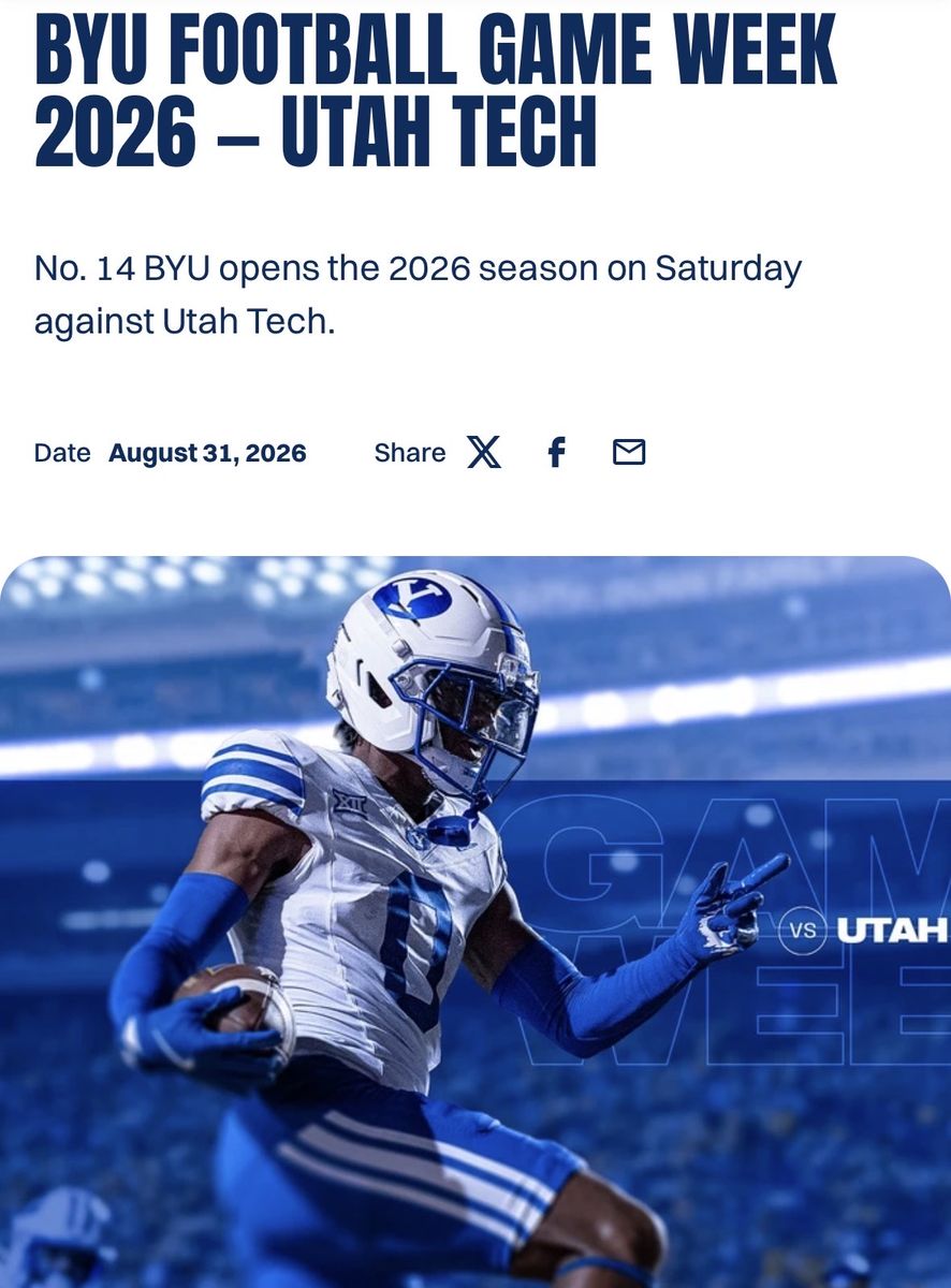 BYU football vs Utah tech
