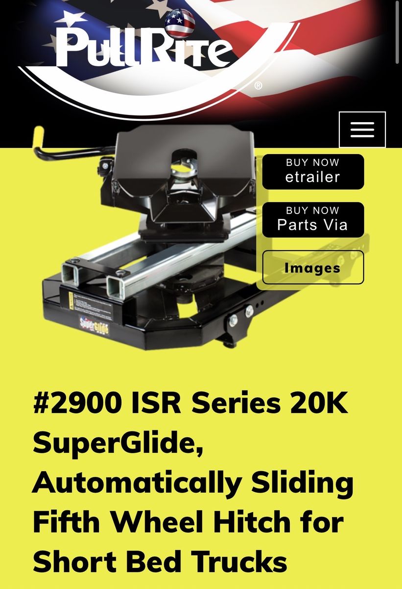 20k Pullrite slider hitch - used only once!