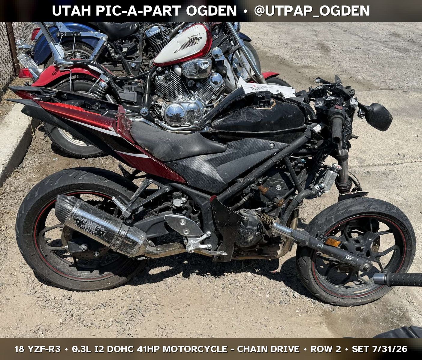 Just In! 2018 Yamaha YZF-R3 Parts - UTPAP Ogden