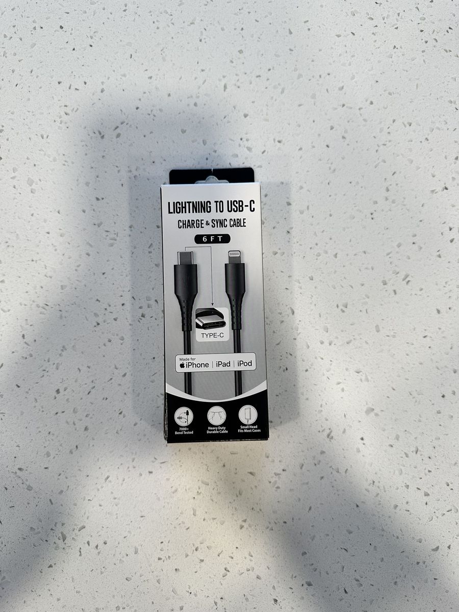 lightning to usb C  - 6 Ft