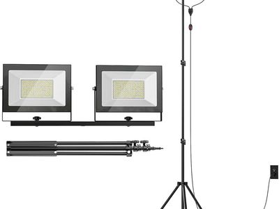 LIVOWALNY 22000Lm LED Work Light w/ Stand