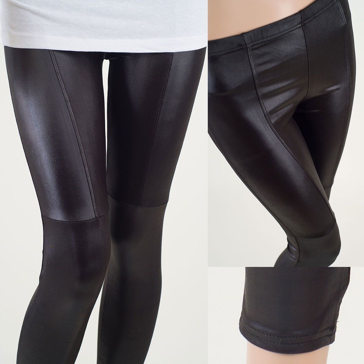$15 (10 pc) Women's Shiny wet Look Faux Leather Leggings