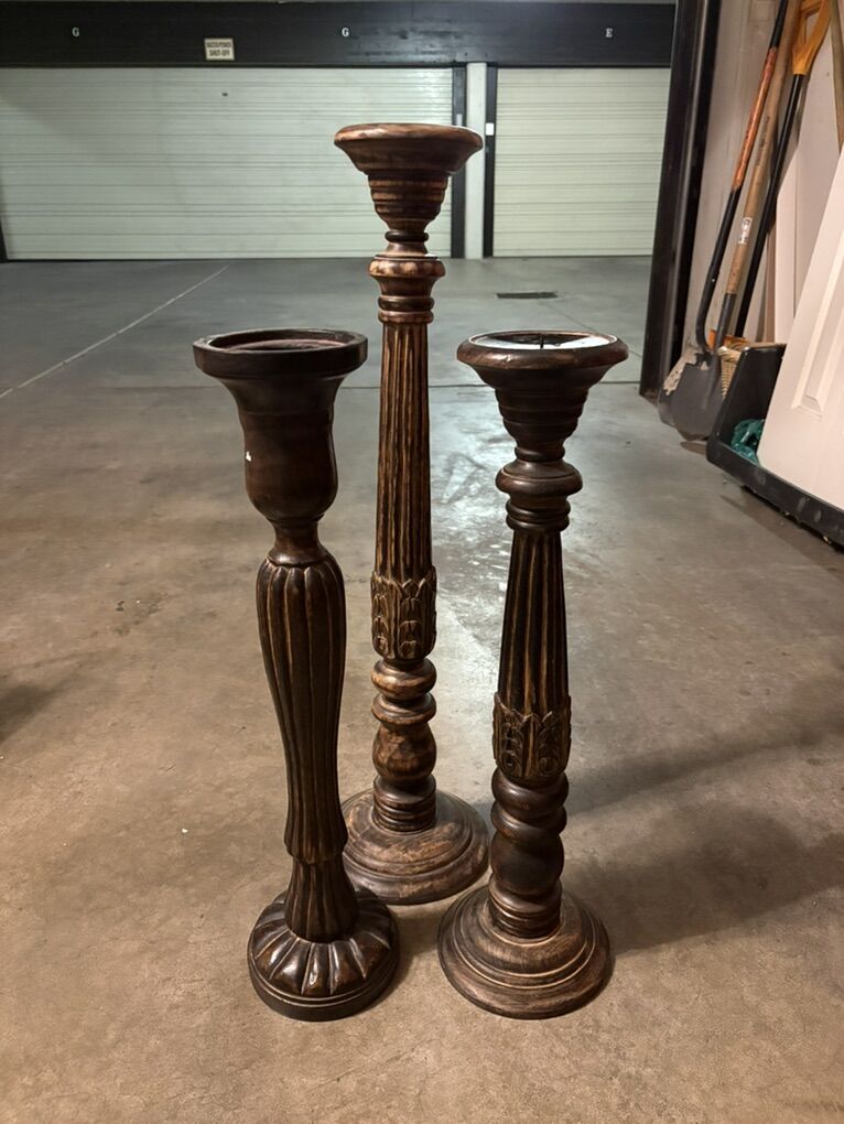 Wooden Candle holders