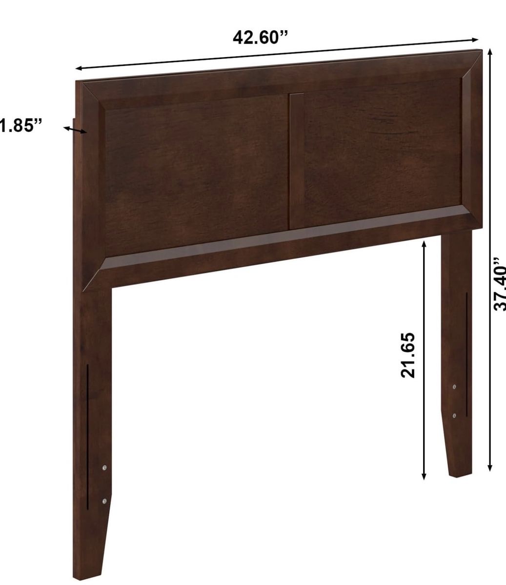 New In Box! Twin Walnut Headboard