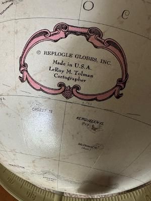 mid-century floor globe made by Replogle, one of the largest American globe manufacturers.